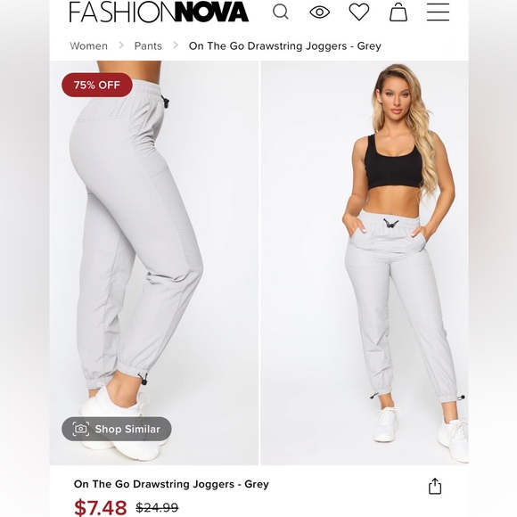 FashionNova on the go drawstring joggers - Picture 1 of 1